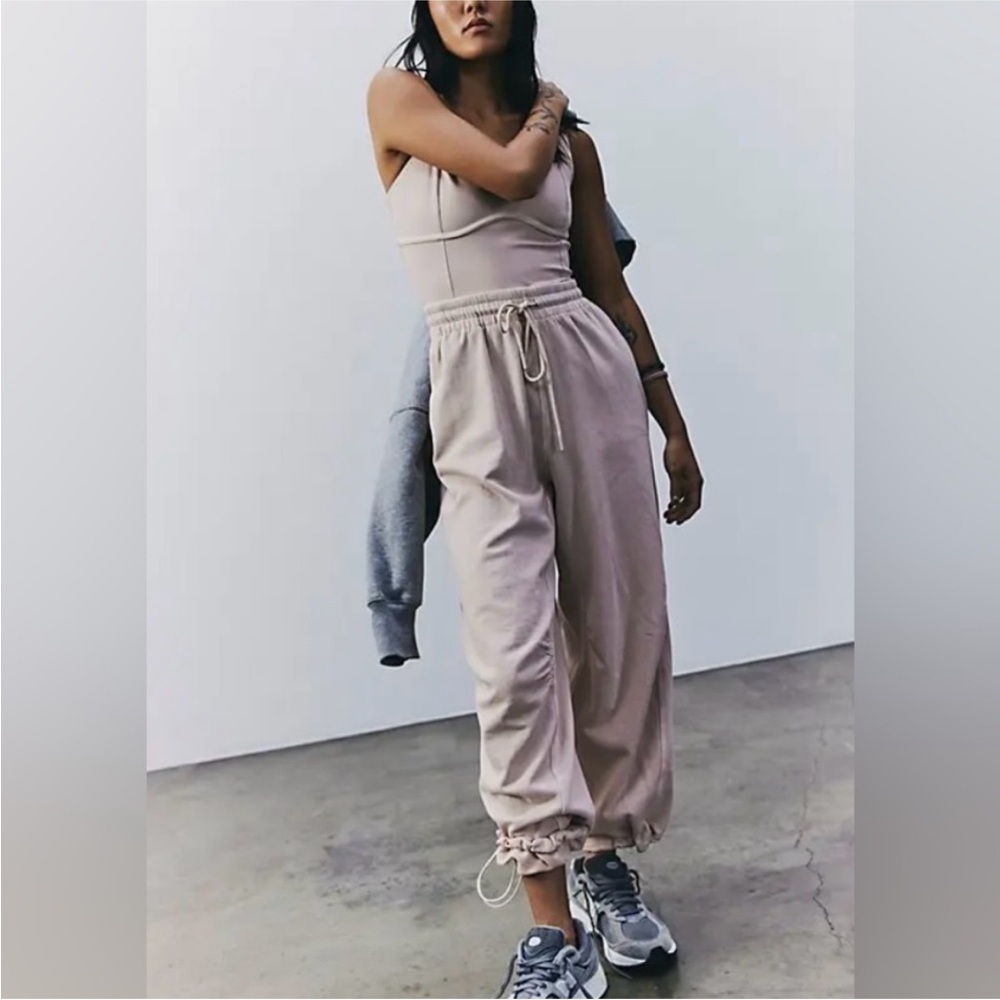 Free People Cream Jumpsuit